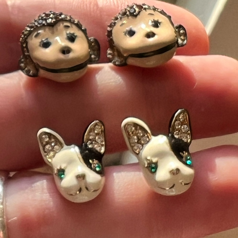 Betsy Johnson earrings. Both pair for one price!